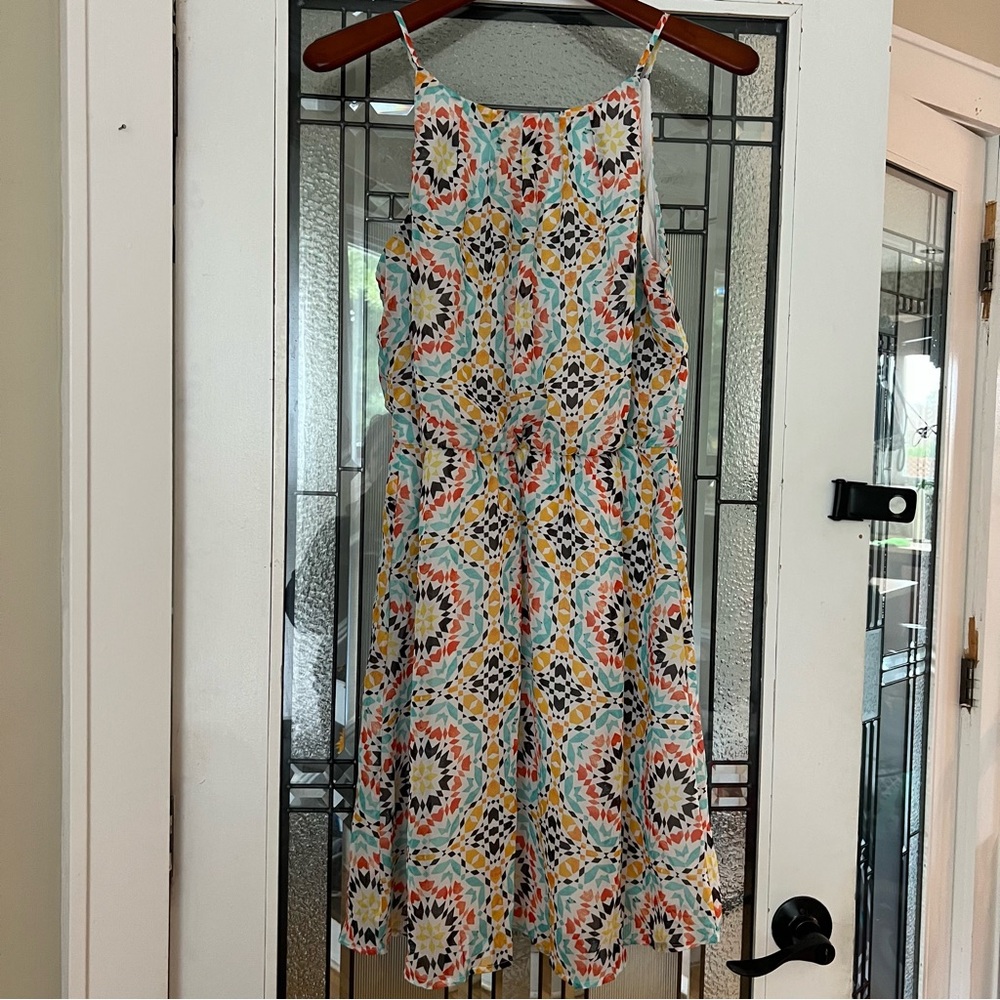 Tacera Dress Sleeveless Geometric Women's size L